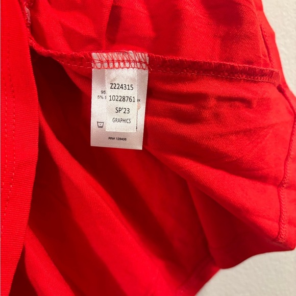 VENUS Red Tiered Tie Front Blouse - Picture 5 of 7